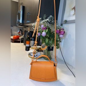 Adorable Zara Orange Embossed Crossbody Bag